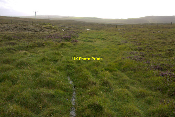 Photo 6"x4" Small drainage channel flowing to the Burn of Watlee Westing\/HP5705 c2012