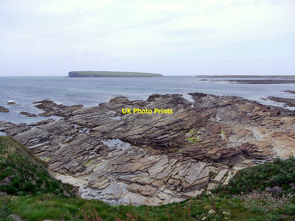 Photo 6"x4" Rocky shore at Garson, Birsay Baron c2012