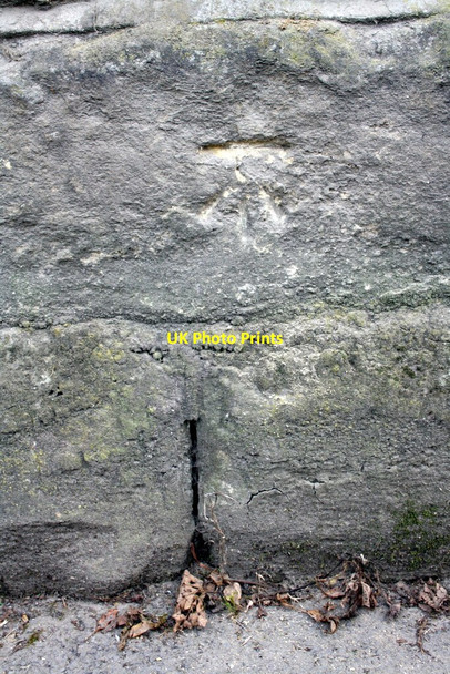 Photo 6"x4" Benchmark on Springfield Mills building, Becks Road Keighley c2012