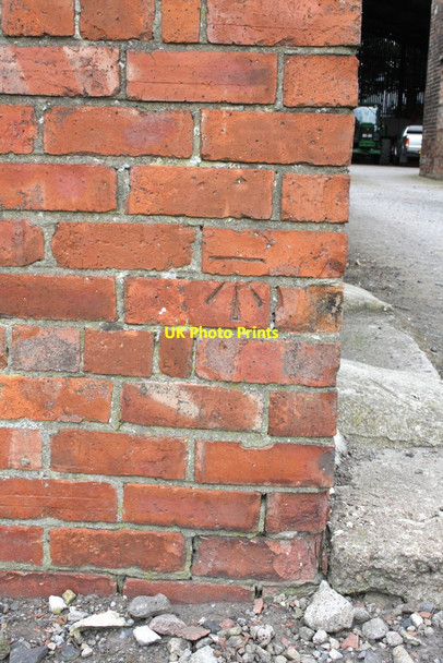 Photo 6"x4" Benchmark on barn at Halfway House Northallerton c2012