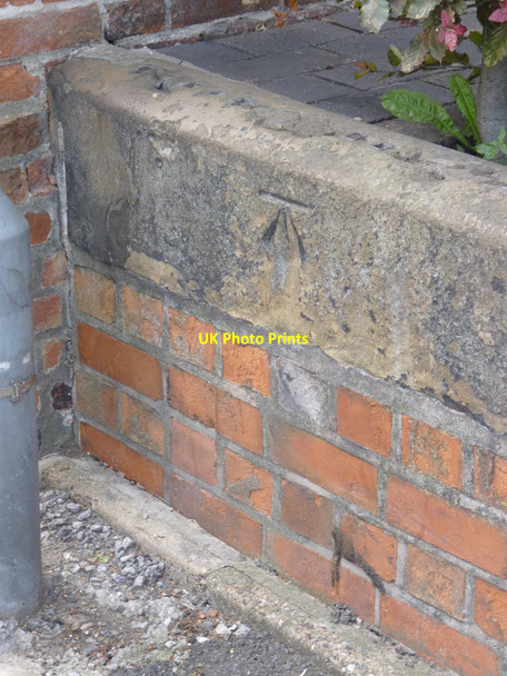 Photo 6"x4" Bench mark, Wilson Street Newark-on-Trent c2012