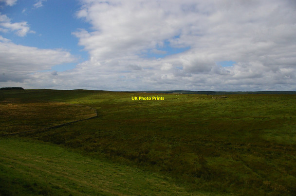 Photo 6"x4" Looking north-west off Hadrian's Wall, at Kennel Crags Broomlee Lough c2012