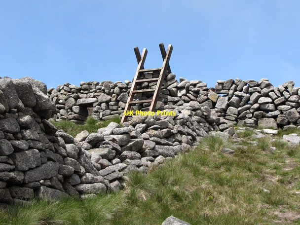 Photo 6"x4" Stile at the junction of the south and east path up Binnian Attical c2011