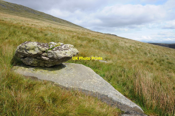 Photo 6"x4" Erratic rock above Cwm Eigiau Gledrffordd c2012