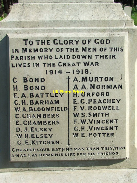 Photo 6"x4" Roll of Honour Diss c2012