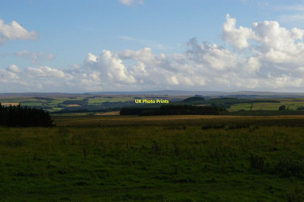 Photo 6"x4" Looking south towards the Tyne valley, from the car park at Brocolitia Roman fort Uppertown\/NY8672 c2012