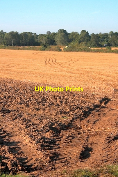 Photo 6"x4" Stubble Field off Lowfield Lane Beadlam c2012