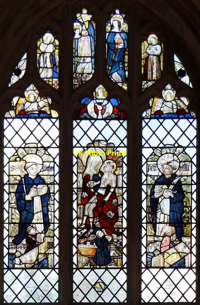 Photo 6"x4" Holy Trinity, Long Melford - Stained glass window Long Melford c2012