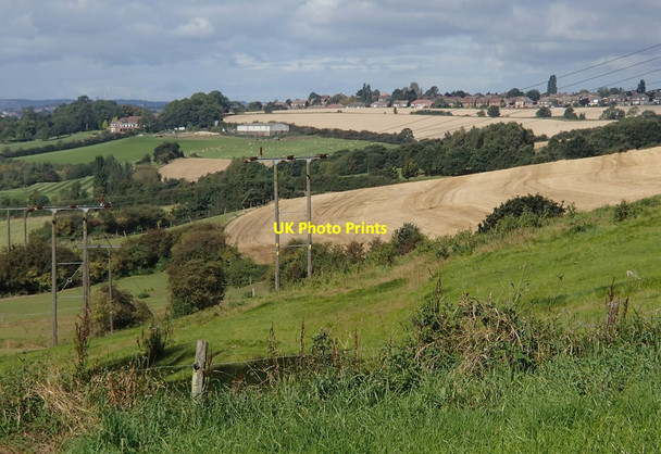 Photo 6"x4" Fields above Pinch Mill Brook Morthen c2012