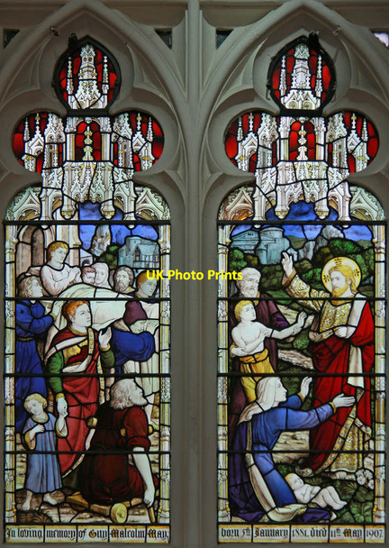 Photo 6"x4" St John, Hyde Park Crescent - Stained glass window Westminster c2012