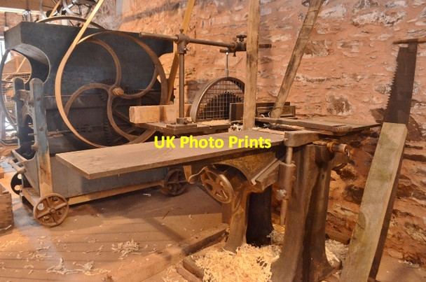 Photo 6"x4" Hestercombe Mill - belt driven bandsaw Gotton c2012