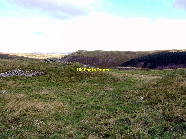 Photo 6"x4" Enclosed settlement, Hartside Hill Linhope\/NT9616 c2012