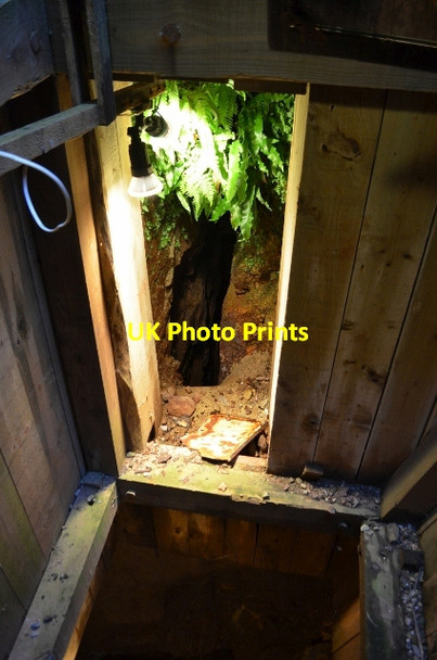 Photo 6"x4" Levant Mine - Man engine shaft Lower Boscaswell c2012