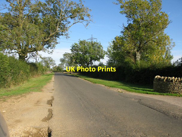 Photo 6"x4" Road near Langford Downs Farm Broughton Poggs c2011