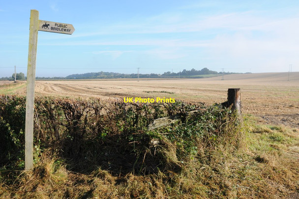 Photo 6"x4" Sign for a bridleway Hill Croome c2012