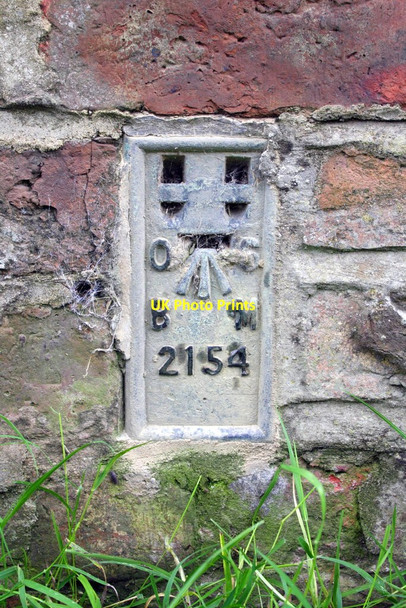 Photo 6"x4" Benchmark on Hill View, Bullamoor Road Northallerton c2012