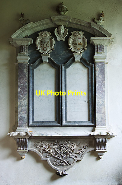 Photo 6"x4" St Mary's church, Stogumber - monument to William & George Musgrave Escott c2012