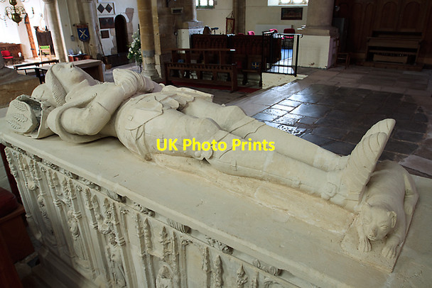 Photo 6"x4" St Andrew's church, Stogursey - tomb-chest of John de Verney (2) detail Stogursey c2012