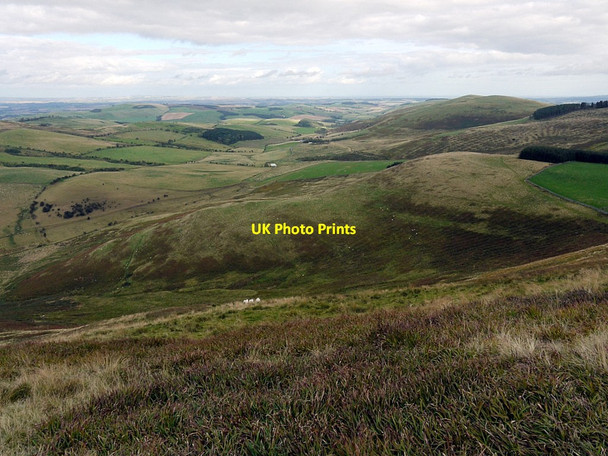 Photo 6"x4" Valley west of Elsdonburn Shank Kirk Yetholm c2012