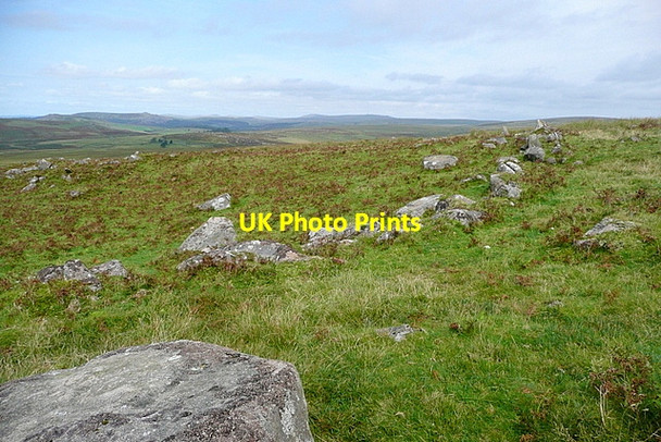 Photo 6"x4" Settlement near Hentor Brook Hen Tor c2012