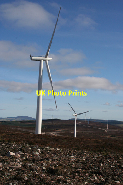 Photo 6"x4" Wind Farm on Knockan Drummuir\/NJ3844 c2012