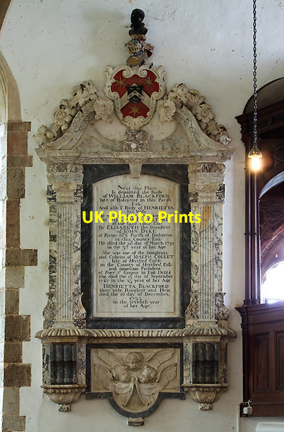 Photo 6"x4" All Saints church, Selworthy - monument to William Blackford Holnicote c2012