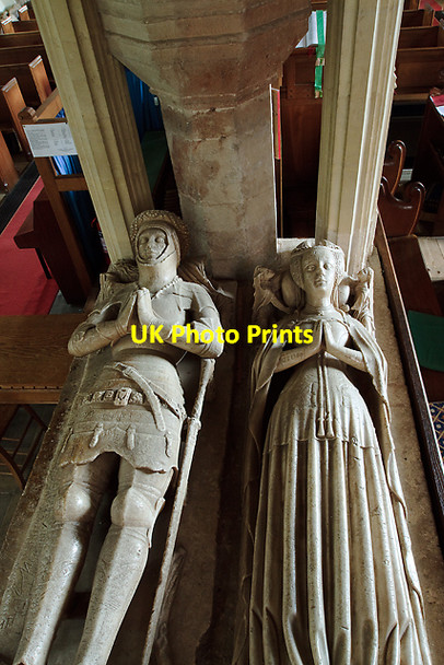 Photo 6"x4" Church of St Dubricius, Porlock - Harington monument (2) detail Doverhay c2012