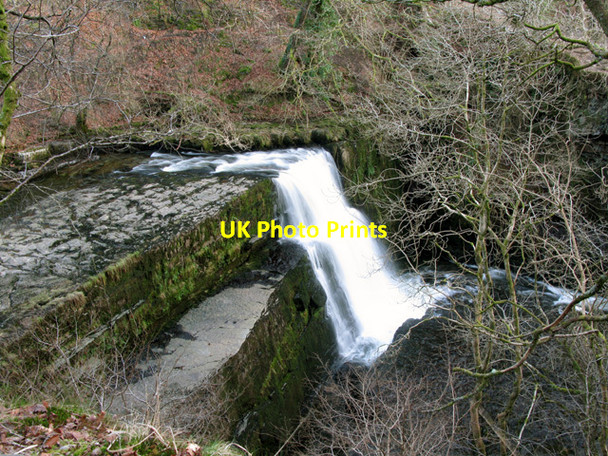 Photo 6"x4" Sgwd Clun-gwyn waterfall on the Afon Mellte Pen-common c2012
