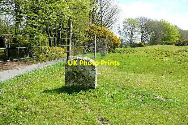 Photo 6"x4" Boundary stone Heathercombe c2012