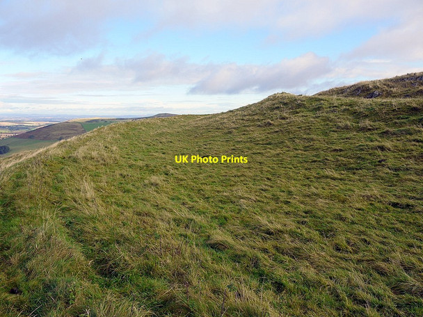 Photo 6"x4" West ramparts of Green Humbleton hillfort Kirk Yetholm c2012