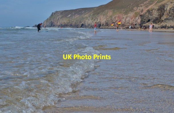 Photo 6"x4" Porth Chapel Beach Goonvrea c2012