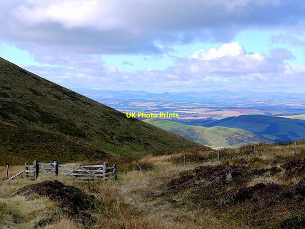 Photo 6"x4" Gate on Pennine Way below The Curr Sourhope c2012