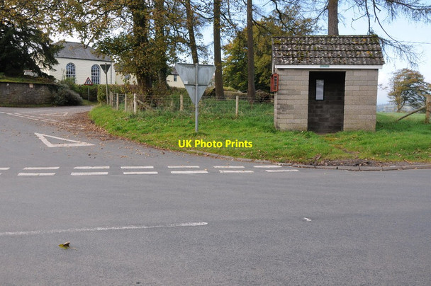 Photo 6"x4" Bus shelter and chapel Gaerllwydd c2012