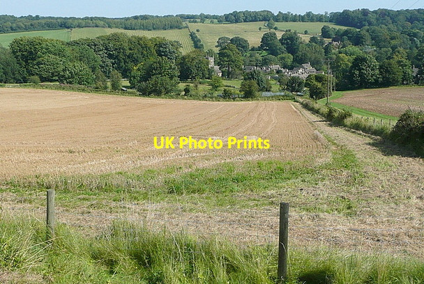 Photo 6"x4" Towards Upper Slaughter Lower Slaughter c2012