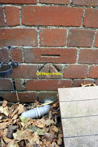 Photo 6"x4" Benchmark on #3 Loup Cottages Axminster c2012