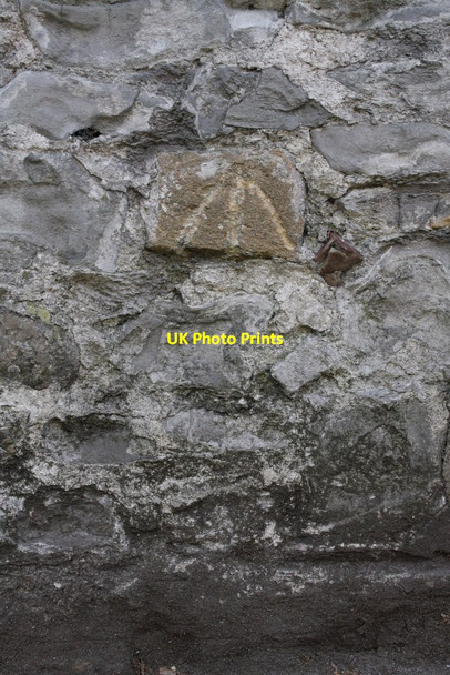 Photo 6"x4" Benchmark on the wall of Pound Street Lyme Regis c2012