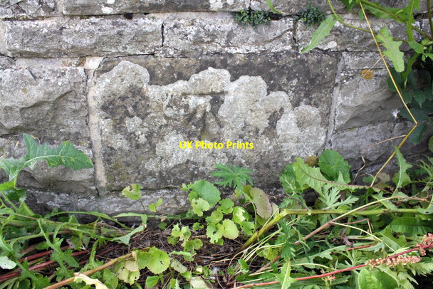 Photo 6"x4" Benchmark on parapet of Ulshaw Bridge Ulshaw c2012
