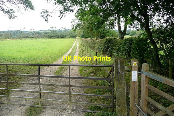Photo 6"x4" Footpath from Leasow Lane Great Rissington c2012