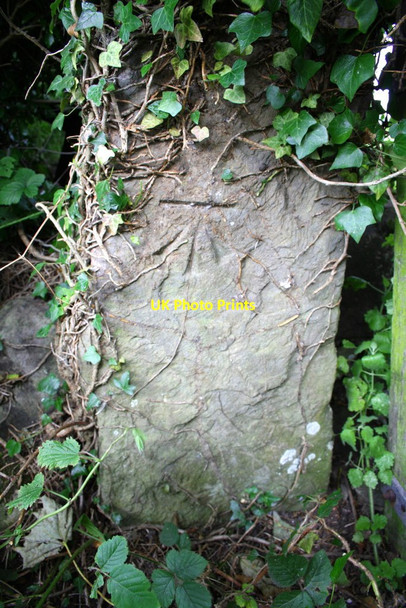 Photo 6"x4" Benchmark on gatepost Ulshaw c2012