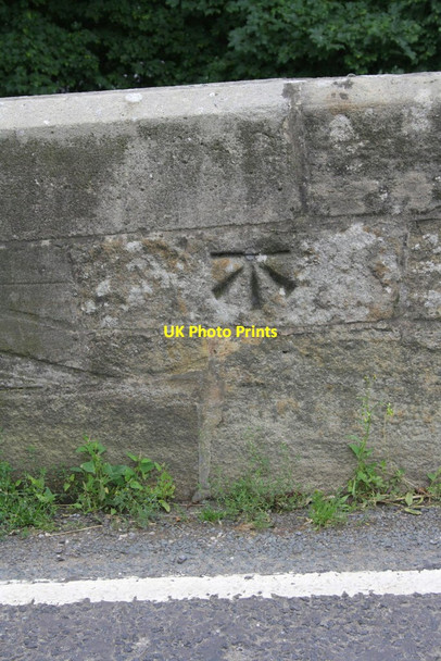 Photo 6"x4" Benchmark on Cover Bridge Ulshaw c2012