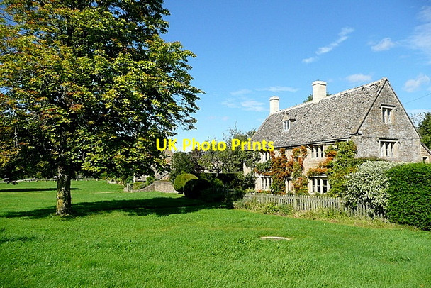 Photo 6"x4" Green and houses at Wyck Rissington Wyck Rissington c2012