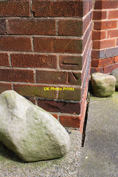 Photo 6"x4" Benchmark on 'The Gables' Northallerton c2012
