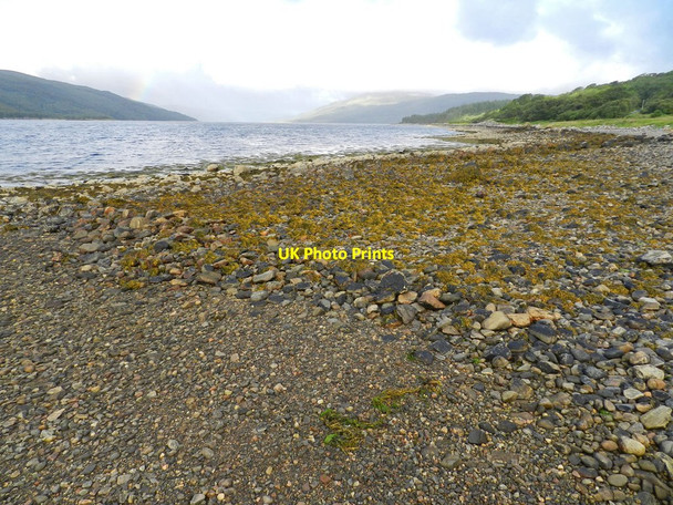 Photo 6"x4" Expansive shingle beach along Loch Sunart Salen\/An Sailean c2012