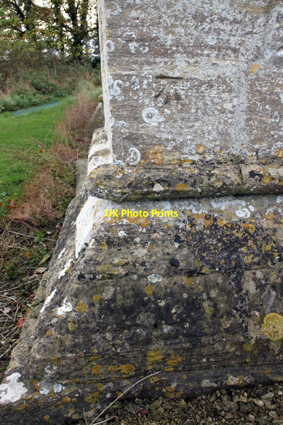 Photo 6"x4" Benchmark on St Nicholas Church Tackley c2012