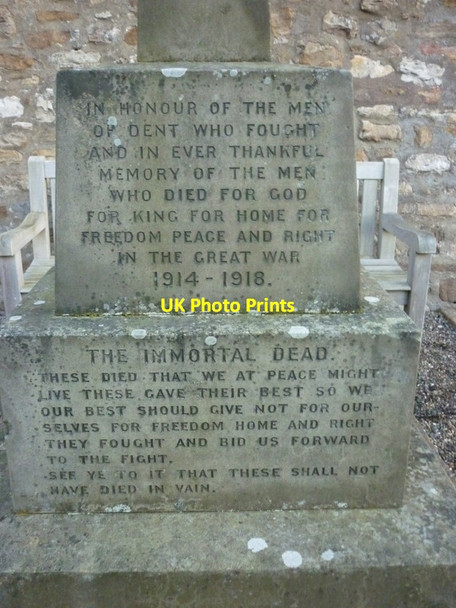 Photo 6"x4" The War Memorial at Dent Dent\/SD7086 c2012 P1