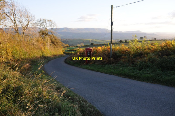 Photo 6"x4" Roadside phone box Bronydd\/SO2245 c2012