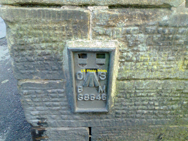 Photo 6"x4" Ordnance Survey  Flush Bracket S8646 Barrowford c2012