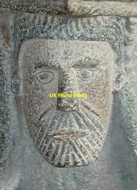 Photo 6"x4" Font carving, St Nonna's Church, Altarnun Altarnun c2012