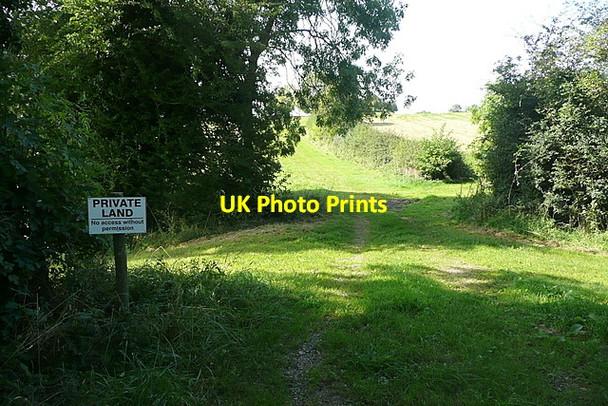 Photo 6"x4" Bridleway to nowhere Church Westcote c2012