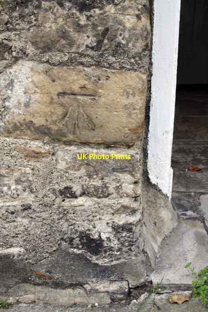 Photo 6"x4" Benchmark to left of front door of #73 Frenchgate Richmond\/NZ1701 c2012